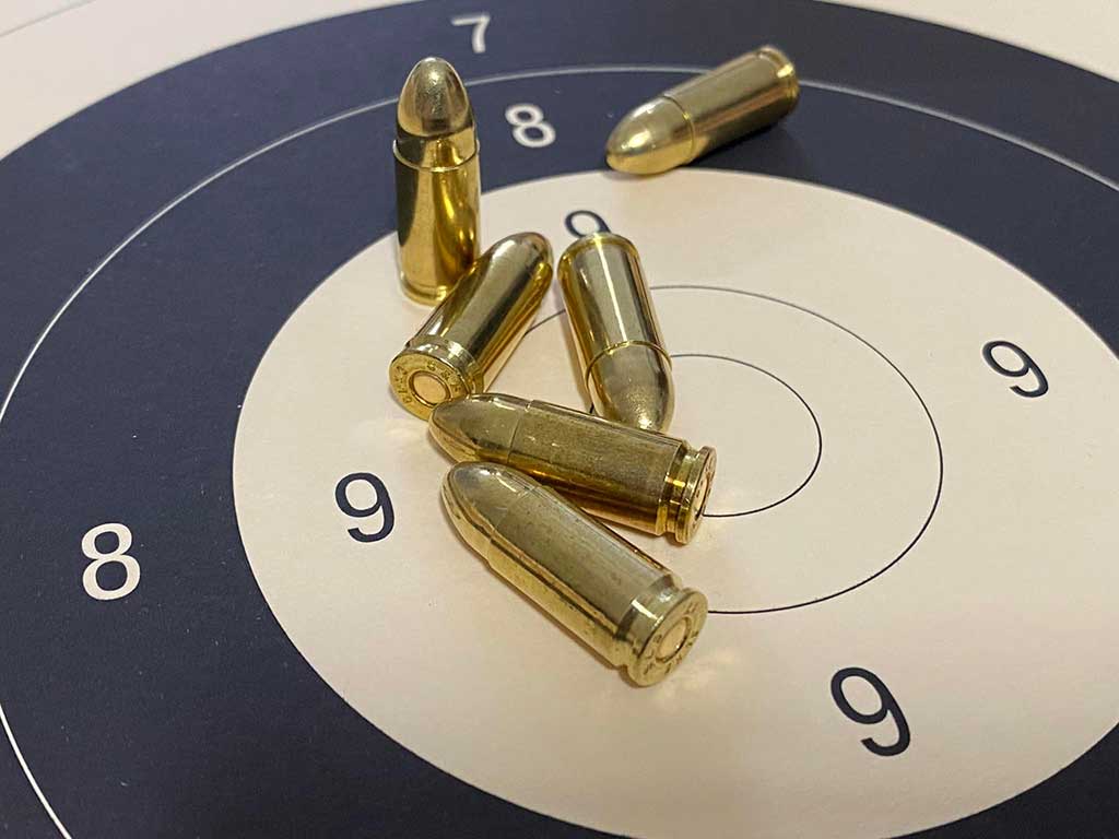 Munition und Zielscheibe